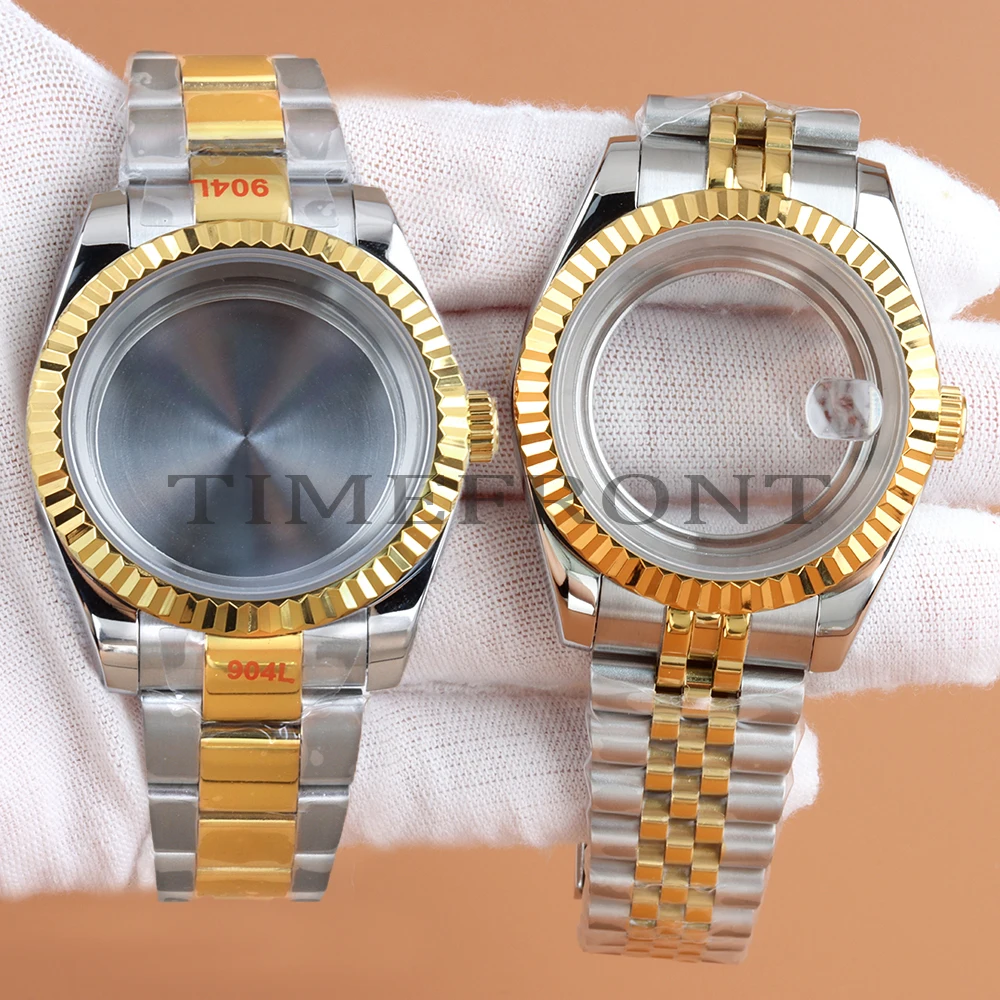 

36mm 39mm NH35 Gold silver Watch Case Accessories Fit Datejust NH35 NH36 Automatic Movement 28.5mm Dial Oyster/Jubilee Watchband