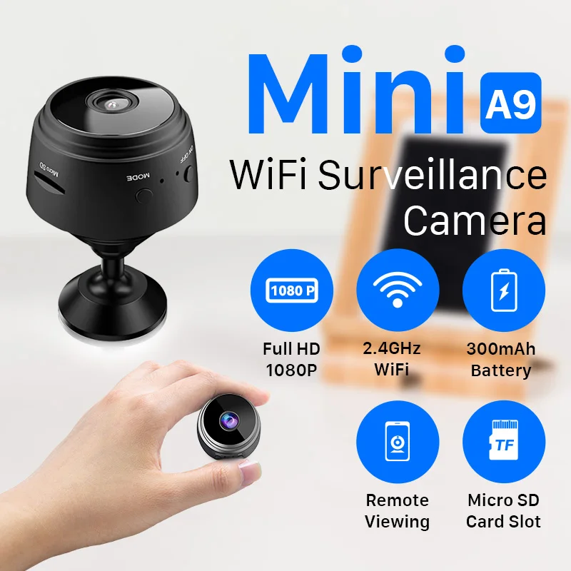 

A9 Mini Camera Indoor Camera Security Protection 1080P WiFi Surveillance Cameras For Home Security Night Vision Motion Detect