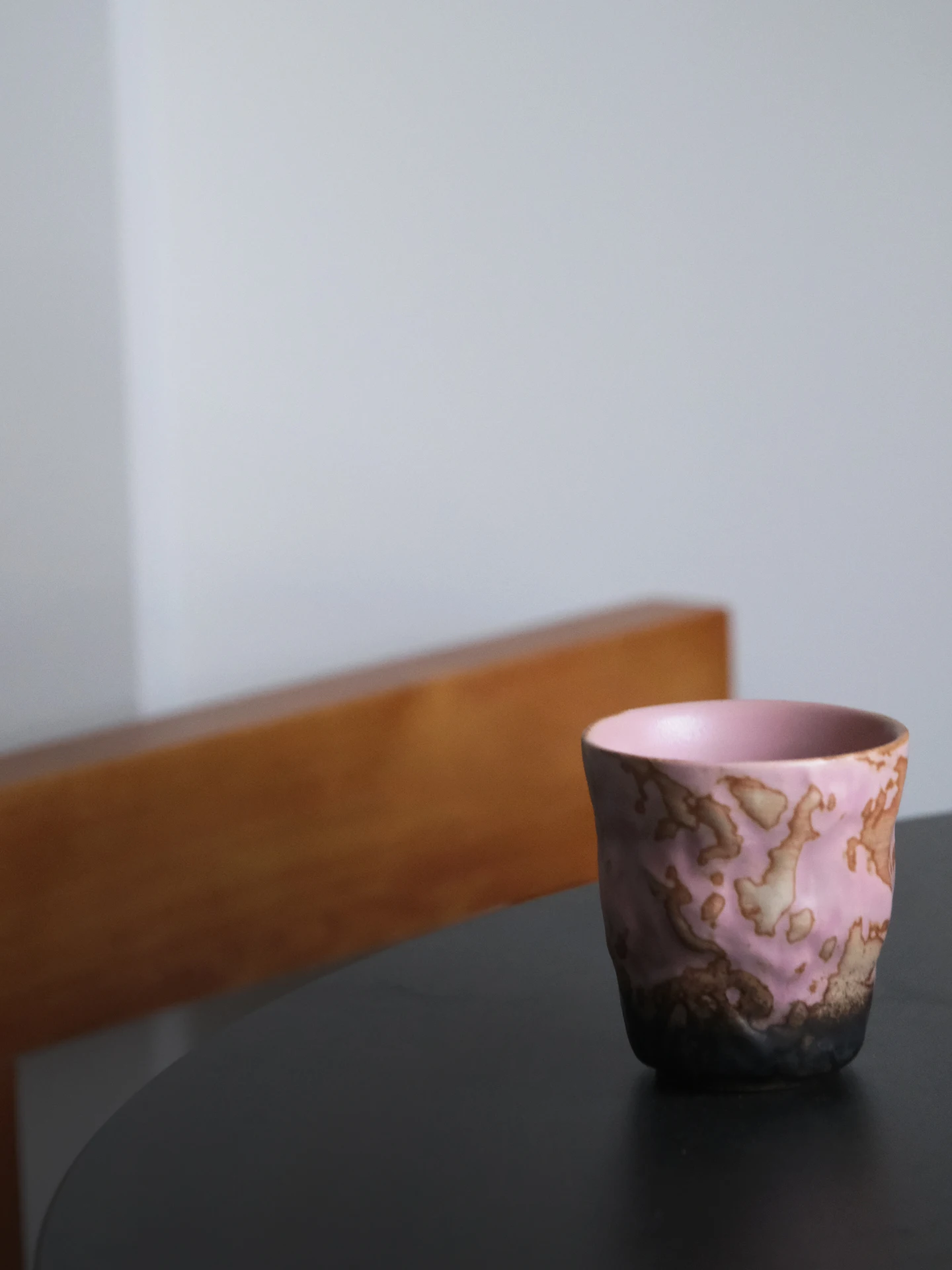 Retro  Pink Ceramics Coffee Cup Gift Box Tea Cup Owner Cup Hand-Painted Texture Pattern Small Size for Cafe Use