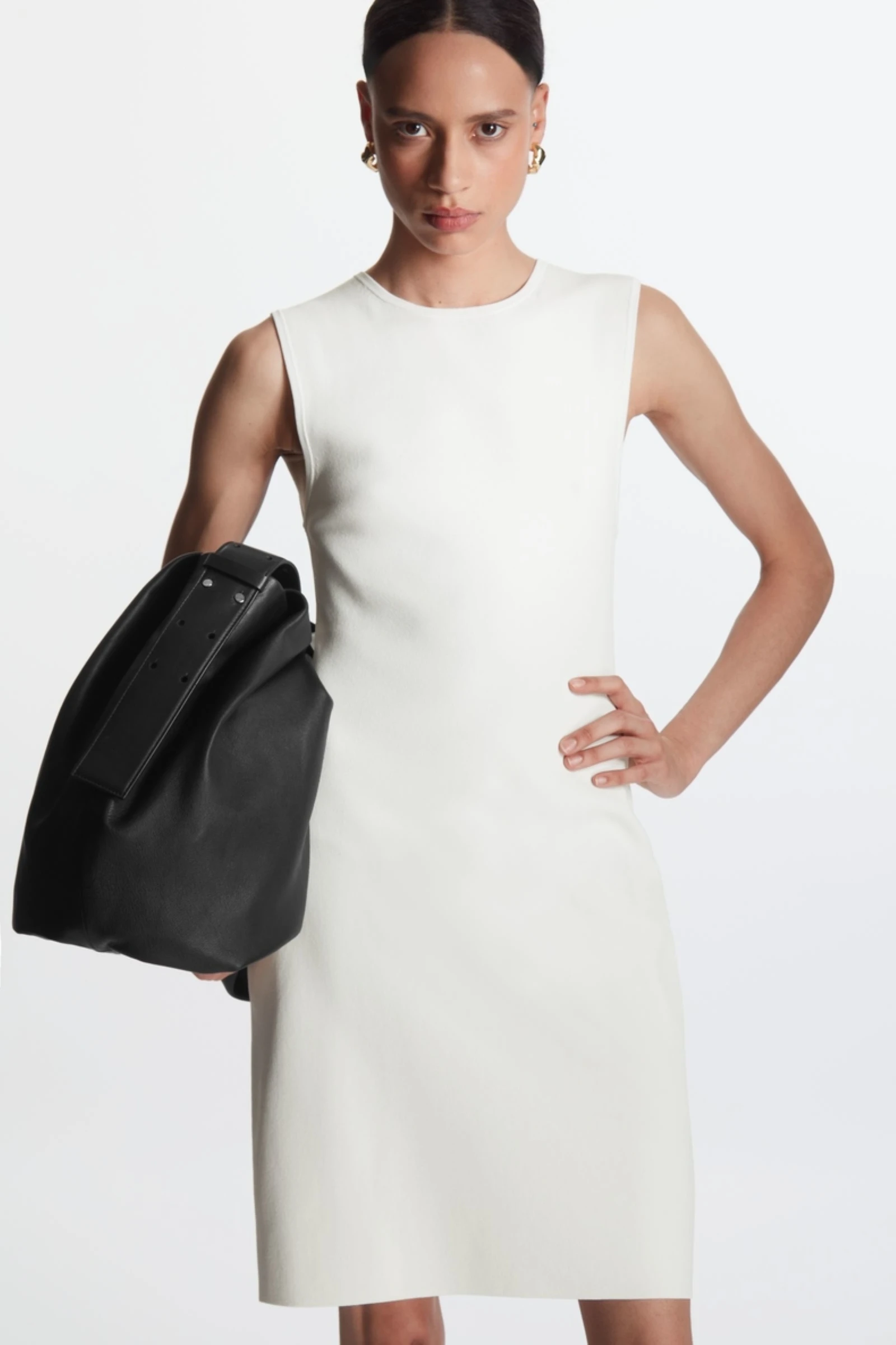 

Ethereal MD 2025 cos summer new style of Ladies' casual and fashionable Slim-fitting stretch ribbed sleeveless dress