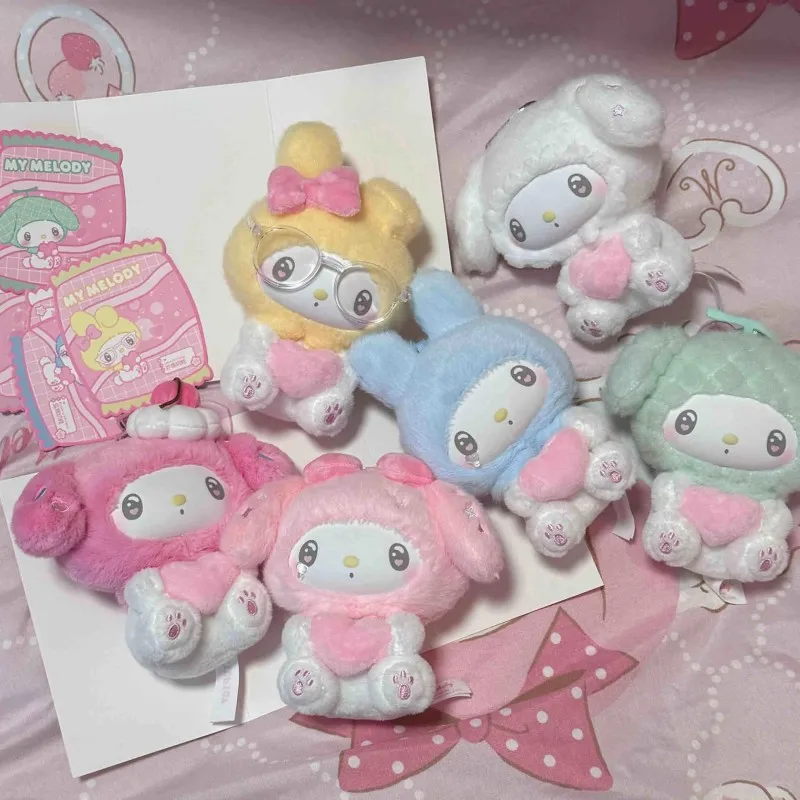 

Новая серия Sanrio My Melody 50th Anniversary Milk Candy, плюшевая глухая коробка, кавайные куклы, кулон, игрушка-сюрприз, загадочная коробка, подарки для девочек