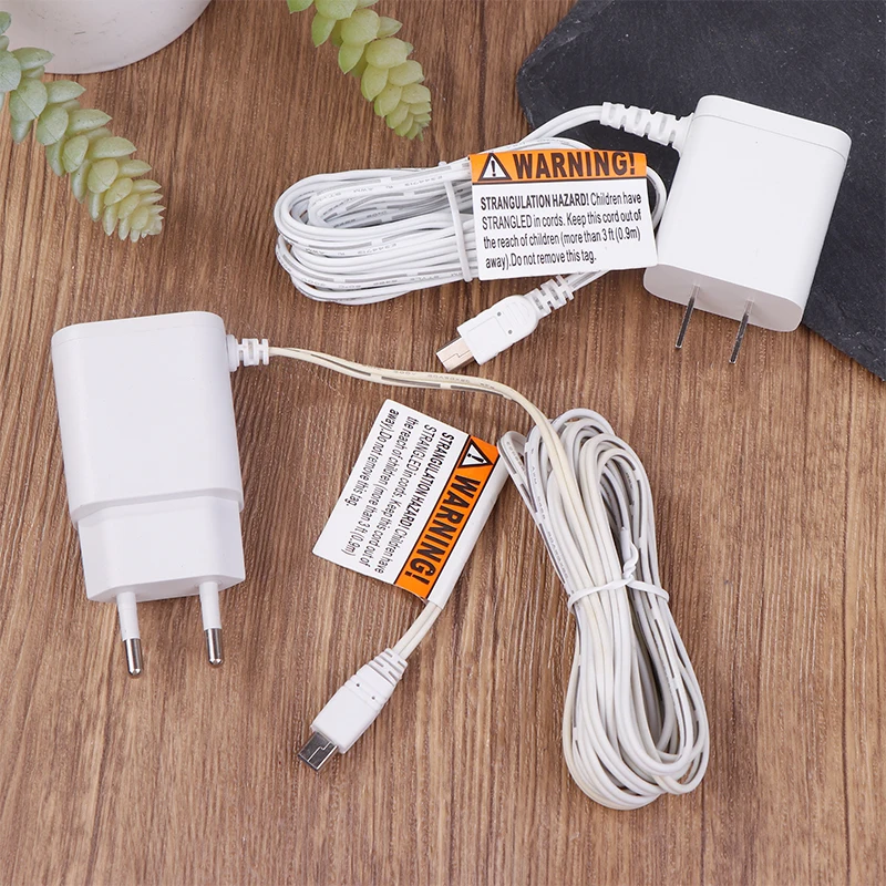 110-240V Original ue adaptateur secteur chargeur Mini connecteur USB pour bébé moniteur VB601 VB603 VB605 bébé nounou caméra DC 5V 1000mA