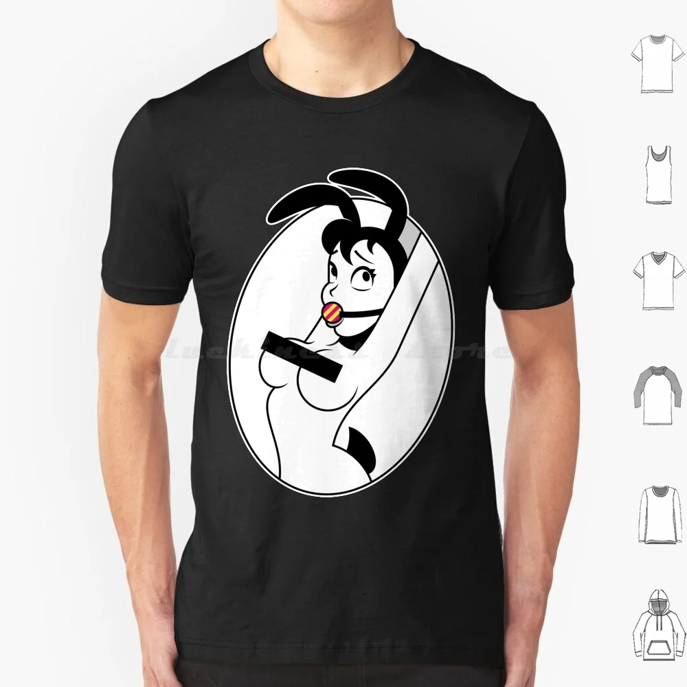 Связанные Банни Sfw футболка хлопок Мужчины Женщины Мужчины Diy печать взрослые Ballgag БДСМ бондаж кролик Доминант Женщины Фетиш девушка Kink курчавые