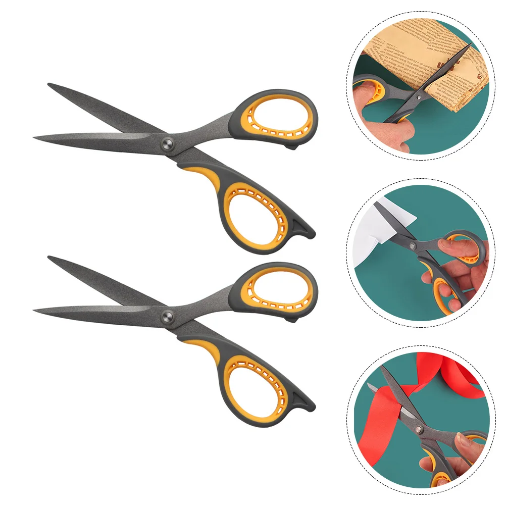 2 шт. ножницы универсальные антипригарные ножницы для рукоделия для офиса, дома, школы, прочные, удобные, практичные для любителей DIY