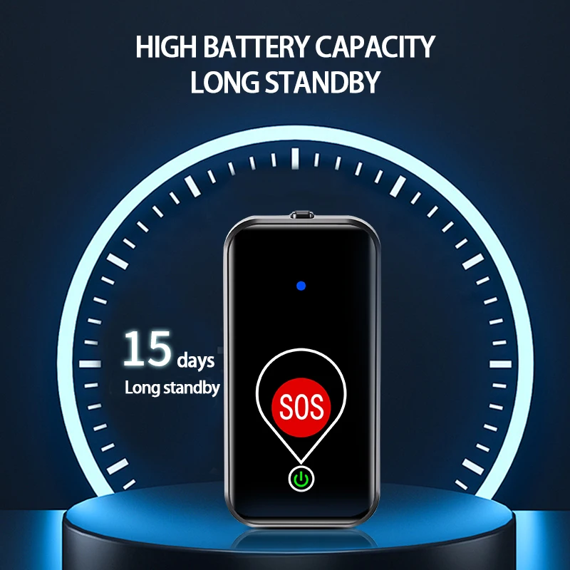 GPS-локатор для пожилых людей с сигнализацией против потери, умная бирка для собак, домашних животных, детский трекер, поиск ключей, экстренный вызов, голосовой сигнал, напоминание о здоровье