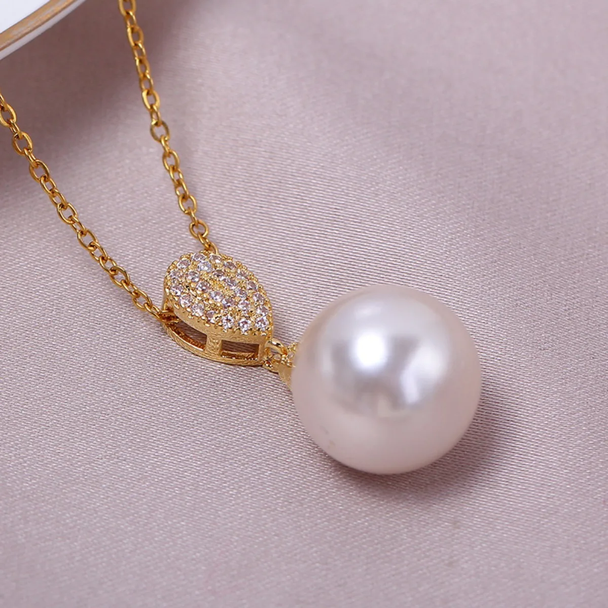 Women Brass 14K Gold Plated Pave‑Set CZ Blank Setting Handmade Findings For DIY Pearl S925 Silver Needle Stud Earring