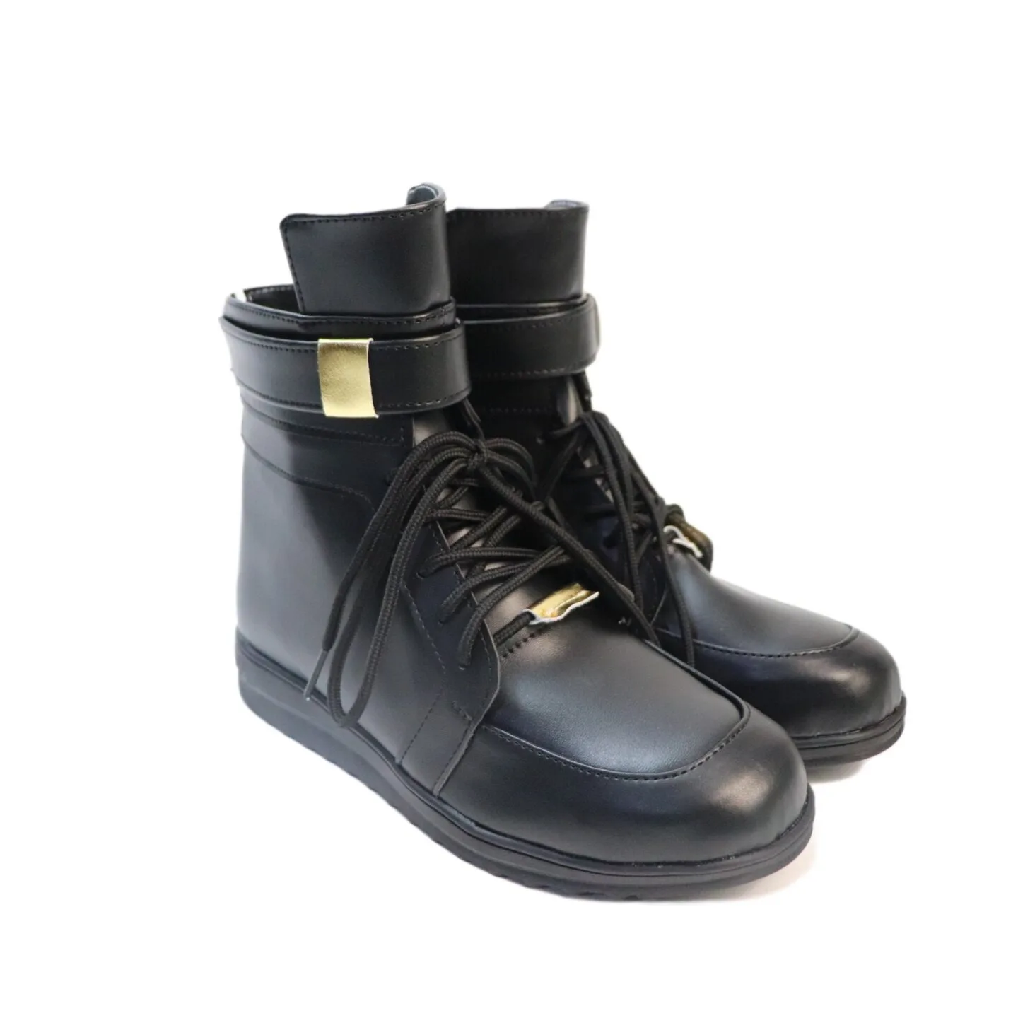 Harai Kuko Cosplay Shoes Game Division Rap Battle Cosplay Props Black Boots PU Leather Shoes Custom Made Big Size