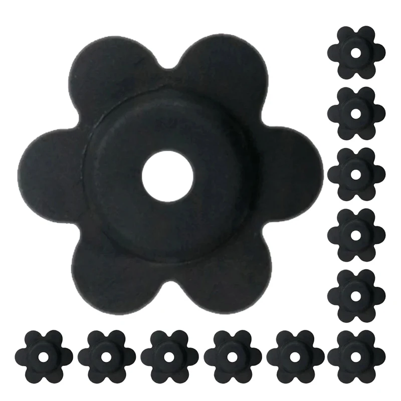 6PCS Garden Flag Plum Blossom Stopper Banner Stoppers Rubber Pole Yard Accessories Banners Fixing