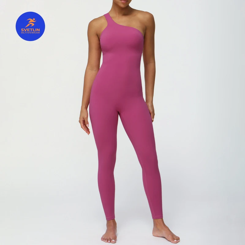 SVETLIN EU US Size Top Quality European Autumn Off Shoulder Long Sleeve Yoga Jumpsuit Womens Tight Dance Fitness Shaping