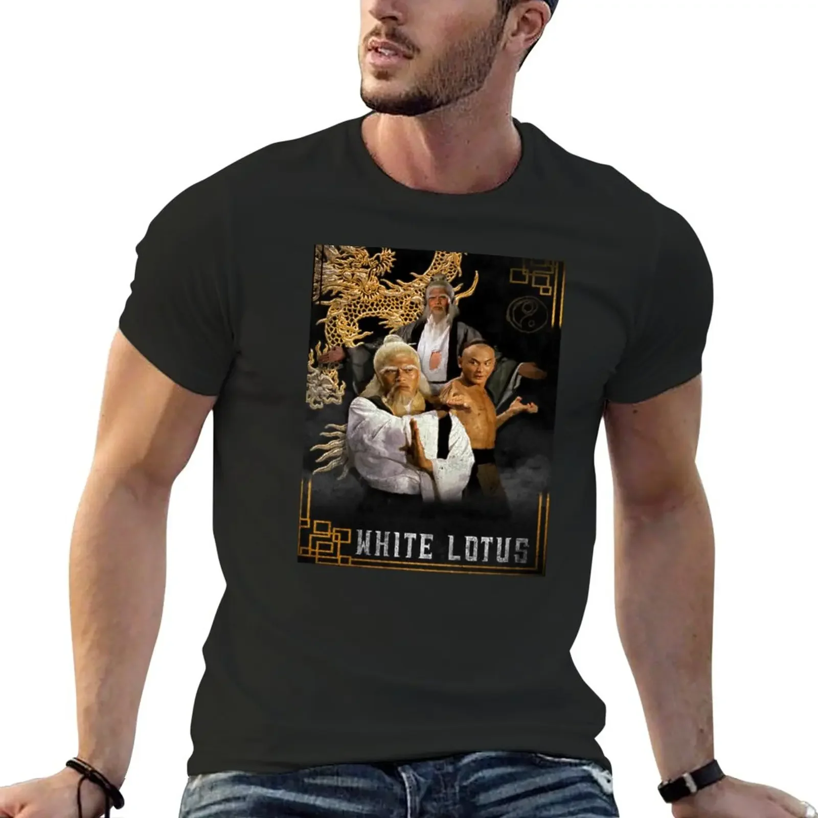 New kung fu white lotus 2022 T-Shirt vintage graphic tee summer tops graphic t shirts mens cotton t shirts