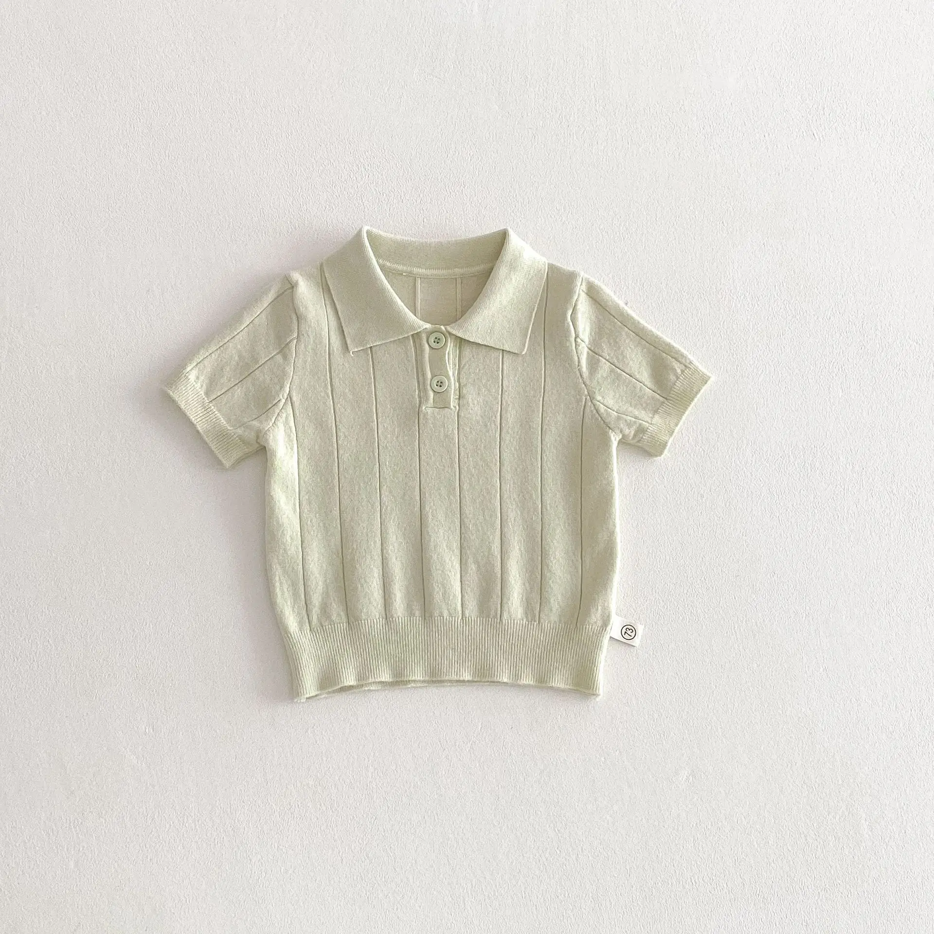 Children\'s Knitted Casual Shirts 2023 Summer New Cool Girl\'s Knitted Tops Striped T-shirts Retro Style Boy\'s Knitted Tops