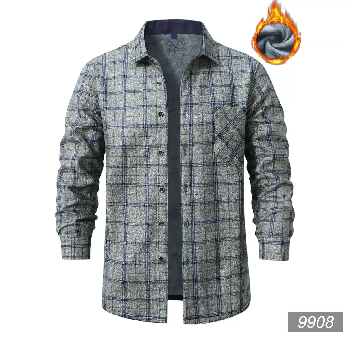 

Осень и зима, новая американская ретро плюс бархатная утолщенная теплая рубашка в сетку для мужчин, повседневная свободная спортивная рубашка высокого качества