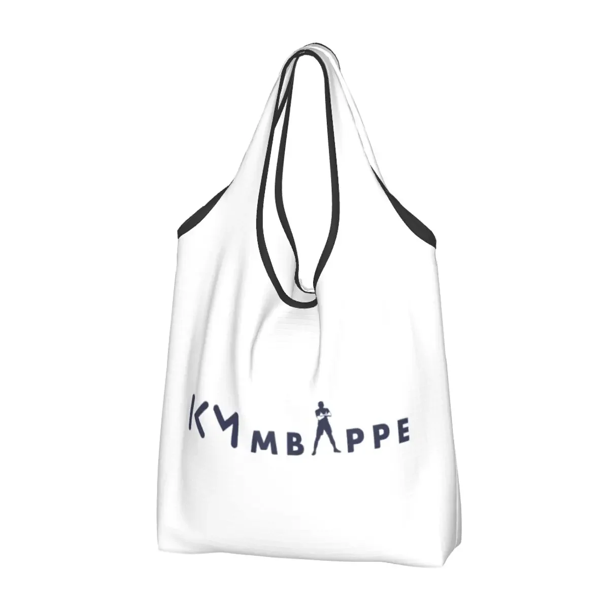 Reusable Mbappes Shopping Bag Women Tote  Portable KM Soccer Football Groceries Shopper s