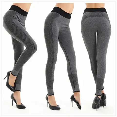 -Border eBayStyle Female Sports Nine-point Pants Sweat-absorbing Quick-drying Trousers Pants Fitness Leggings
