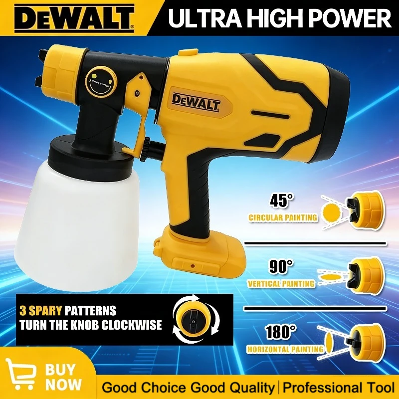 

Dewalt 800ML Airbrush Brushless Electric Spray Gun Lightweight Paint Sprayer Uniform Spray for Home Improvement And DIY Projects