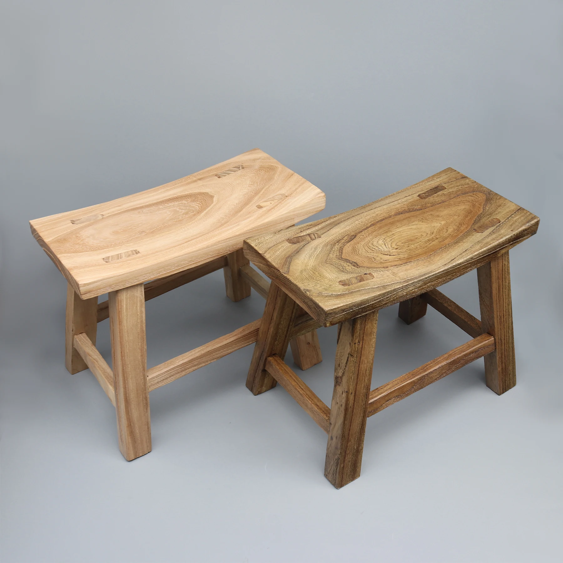 Mortise and Tenon Jointed Wooden Stool, Newly Made Little Seater, Plant Stand