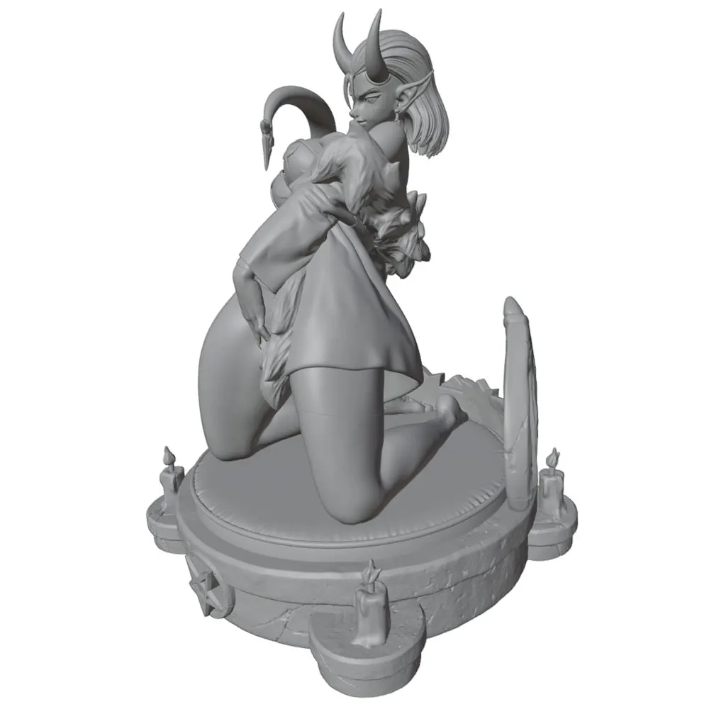 1/24=75mm-1/10=175mm Anime Character Statue GK Miniature 3D Printed Gray Model Figurine DIY Doll Model Unassembled And Unpainted view 4