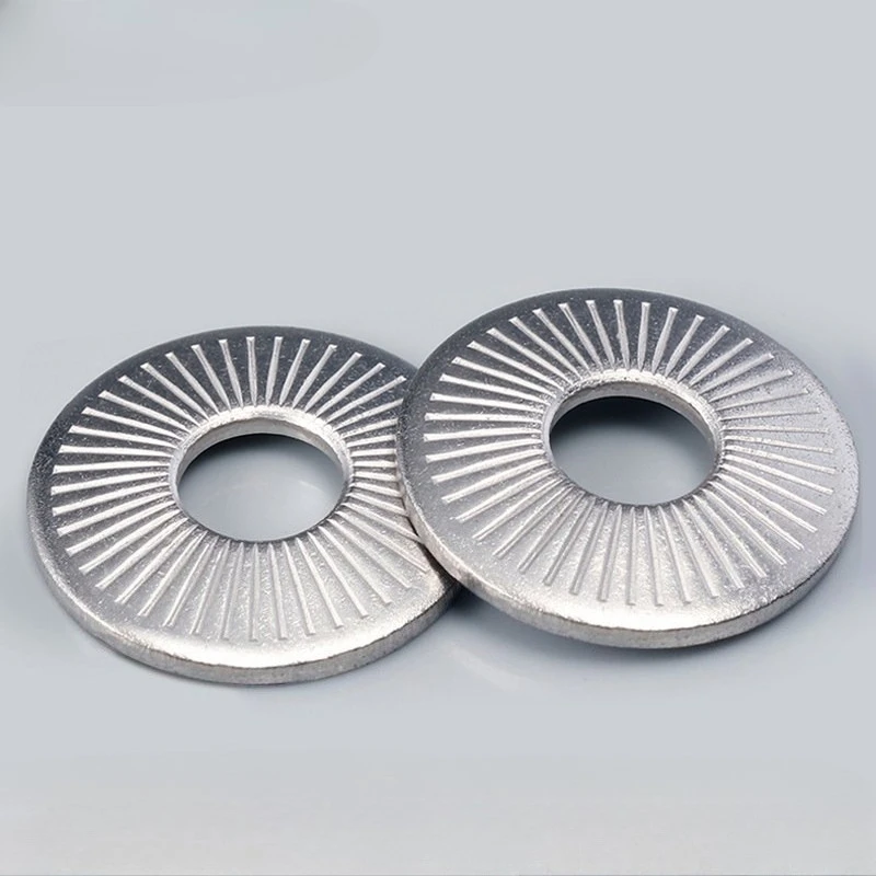 DIN9250 SUS304 Stainless Steel Single-Sided Radial Serrated Lock Washer Anti Slip Anti-loosening Conical Butterfly Washer M3-M20