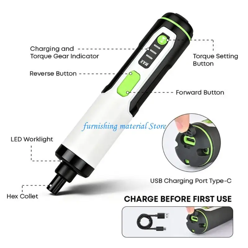 Y5GD Convenient 35mm Electric Screwdriver Set 10 Pieces Strong 10Nm Manual Choice For Emergency Repairs