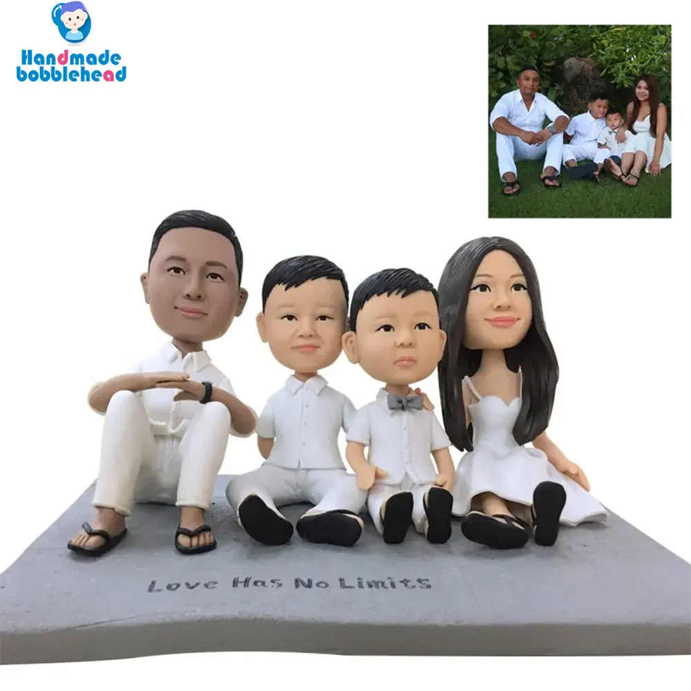 

For 1-4 Person Handmade Sculpture Fully Customizable Statue Custom Bobblehead Birthday Anniversary Gift