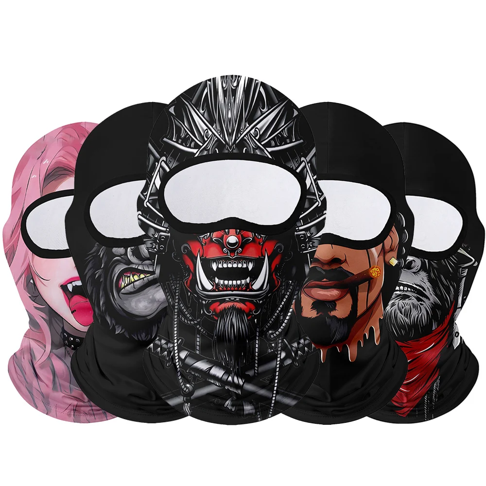 Balaclava Face Mask Moto Clown Ghost Skull Mask Breathable Windproof UV Sun Dust Protective Full Face Cover For Summer Sprin