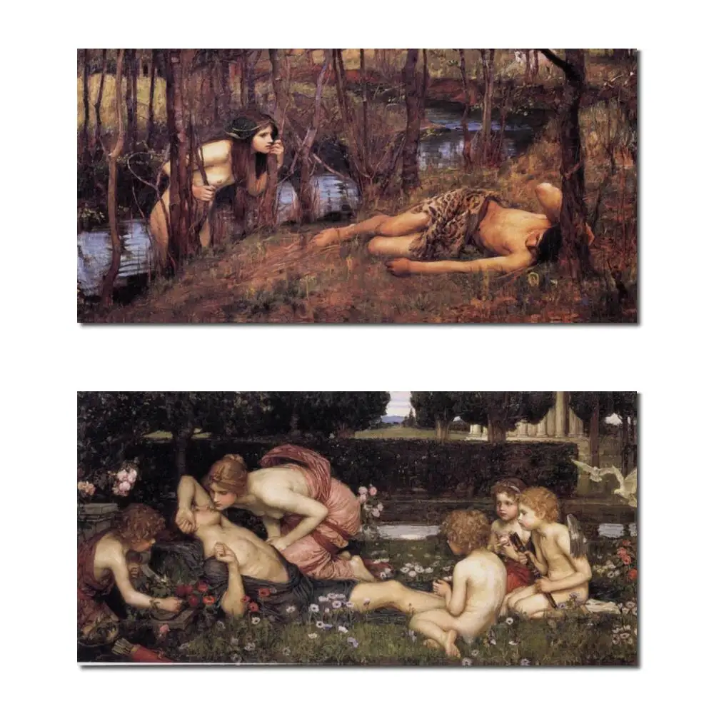 

Handmade John William Waterhouse Oil on Canvas Reproduction Awakening Adonis Portrait Masterpiece for Living Room Wall Display