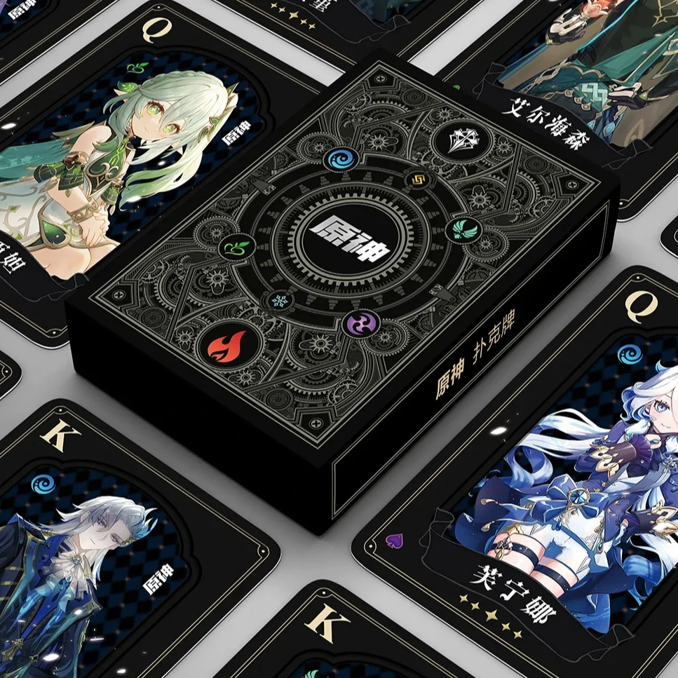 

54 шт. Genshin Impact Paper Poker Furina Arlecchino Nahida Balladeer Настольная игра Игральные карты Аниме Фигурки Коллекция Подарки