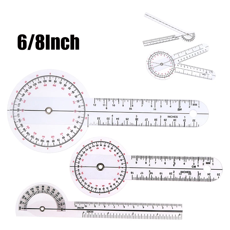 6/8 Inch Goniometer Rule Medical Joint Ruler Calibrated Orthopedics Angle Rule To Measure Joint Angles For Physical Therapists