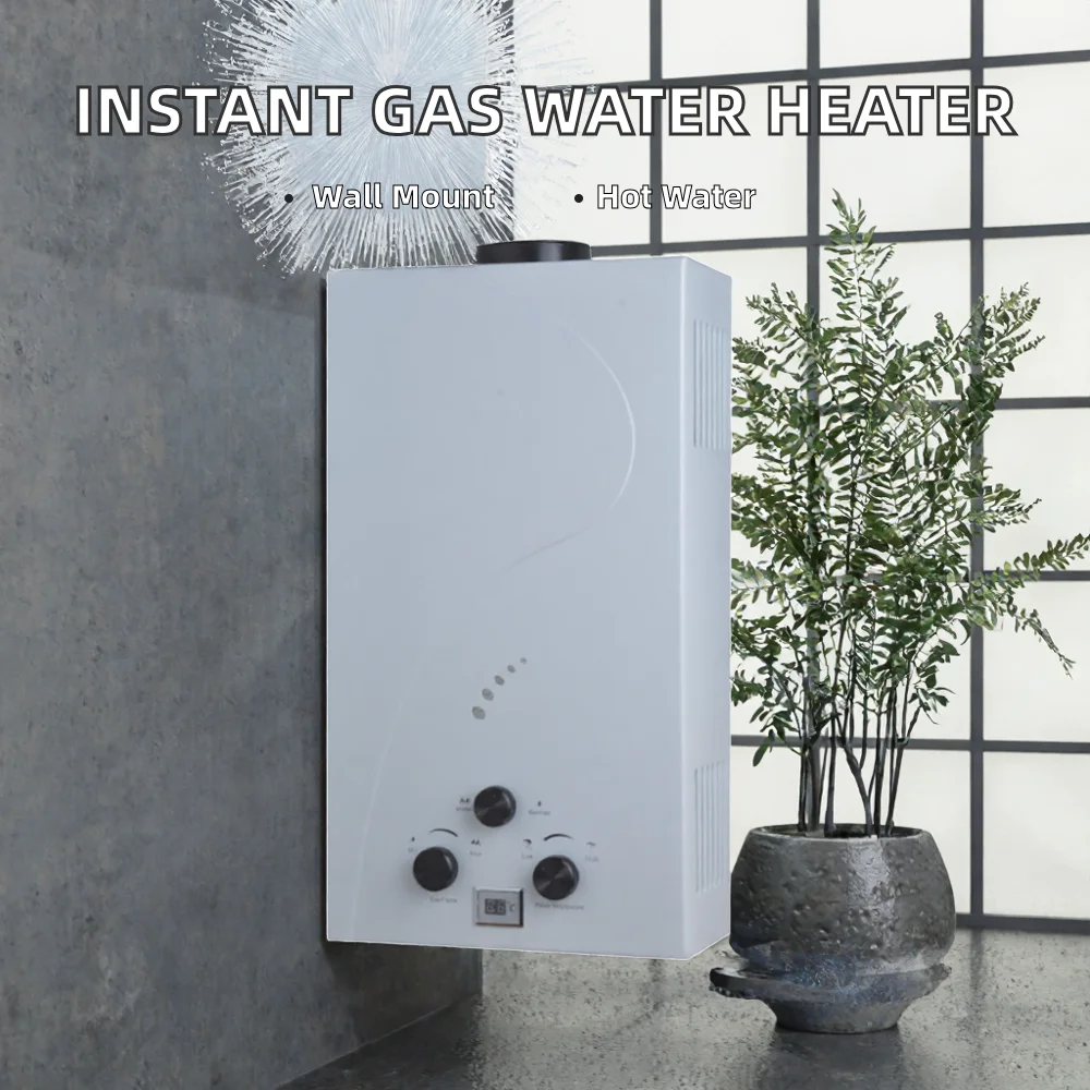 Instant Natural Gas Battery Powered Stainless Steel Copper Heat Exchanger Water Heater 6-16L Wall-Mounted High Household