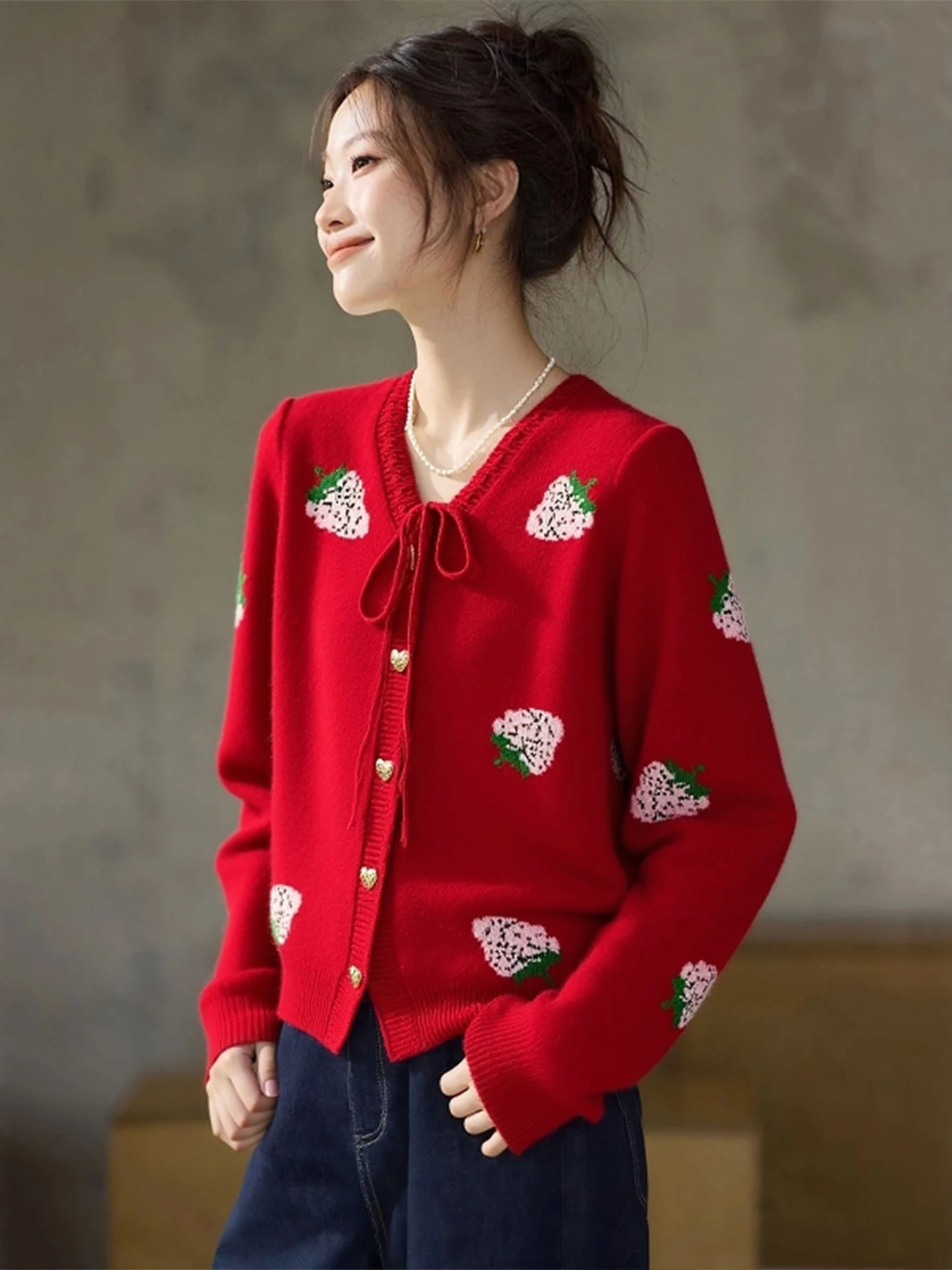 

Cisas красный вязаный свитер Long Sve Camere теплый модный утягивающий вишневый красный зимний Новое поступление женский топ