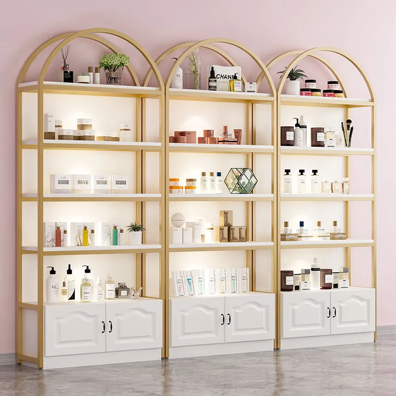 custom.Steel Beauty Salon Cabinet Cosmetic Display and Manicure Rack Combination Salon Shelf Display