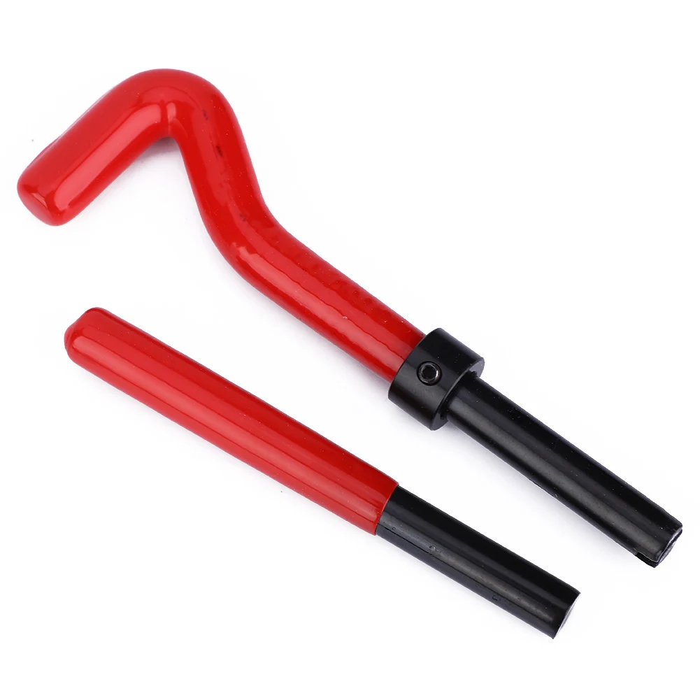 Kit di riparazione filettatura da 17 pezzi Chiave per trapano intrecciata in acciaio inossidabile Inserto filettato M12x1,25