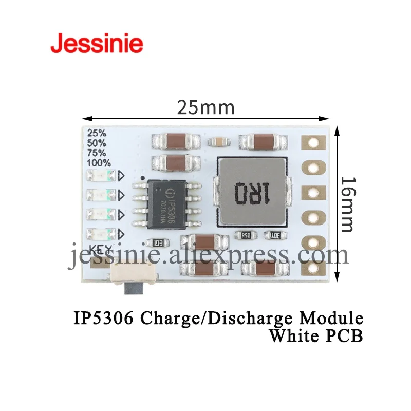 10 Stück/1 Stück IP5306 5V/2A Lade-/Entlademodul für 3,7V/4,2V 18650 Lithium-Akku mit Schutzfunktion