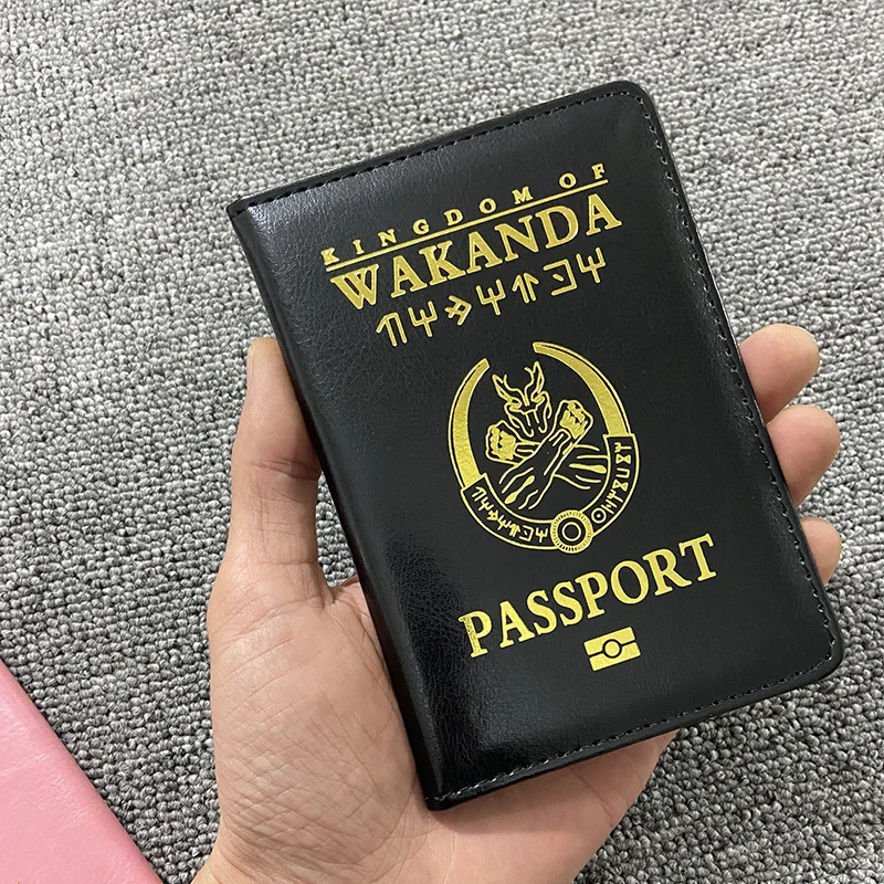 Wakanda Panther Passport Cover Travel Wallet Pu Leather Case Passport Travel Document Holder Limited Edition