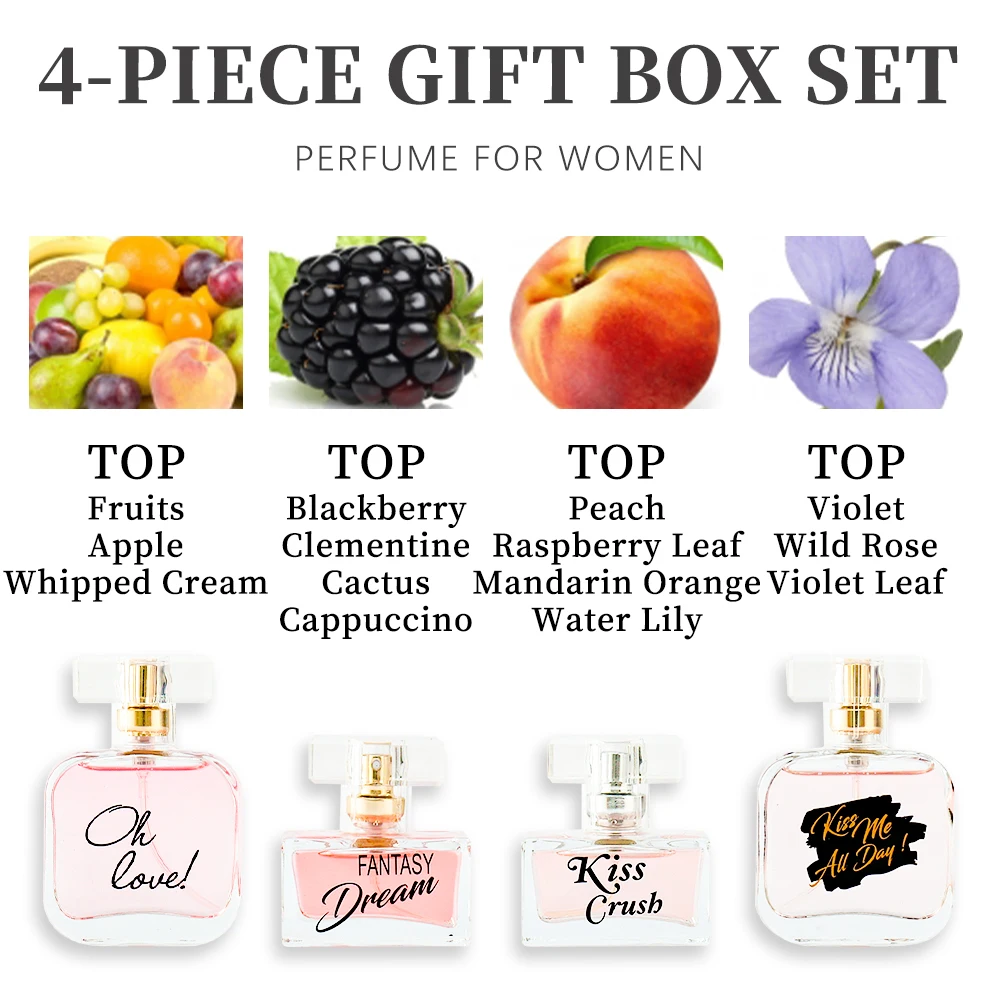 Women's Fragrance Sets Eau de Parfum Spray Coffret Set Gift for Women SECRET COLLECTION 2 Pc 1.7 Oz and 2 Pc 0.68oz EDP Set Long