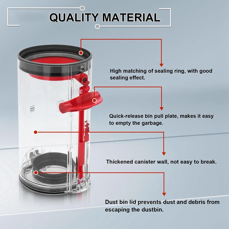 A23T Replacement Dust Container Bin for Dyson V10 SV12 Vacuum Cleaner, Vacuum Cleaner Accessories Parts