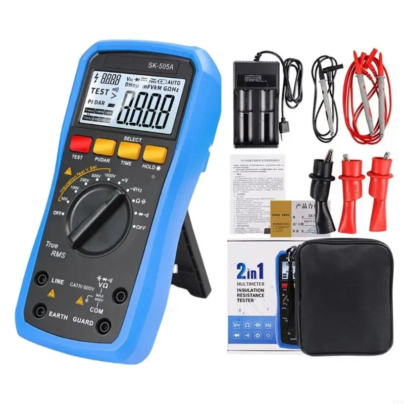 

40JE Multifunction Digital Megohmmeter & Voltmeter Insulation Resistance & Voltages Test for Accurate Electrical Measurements