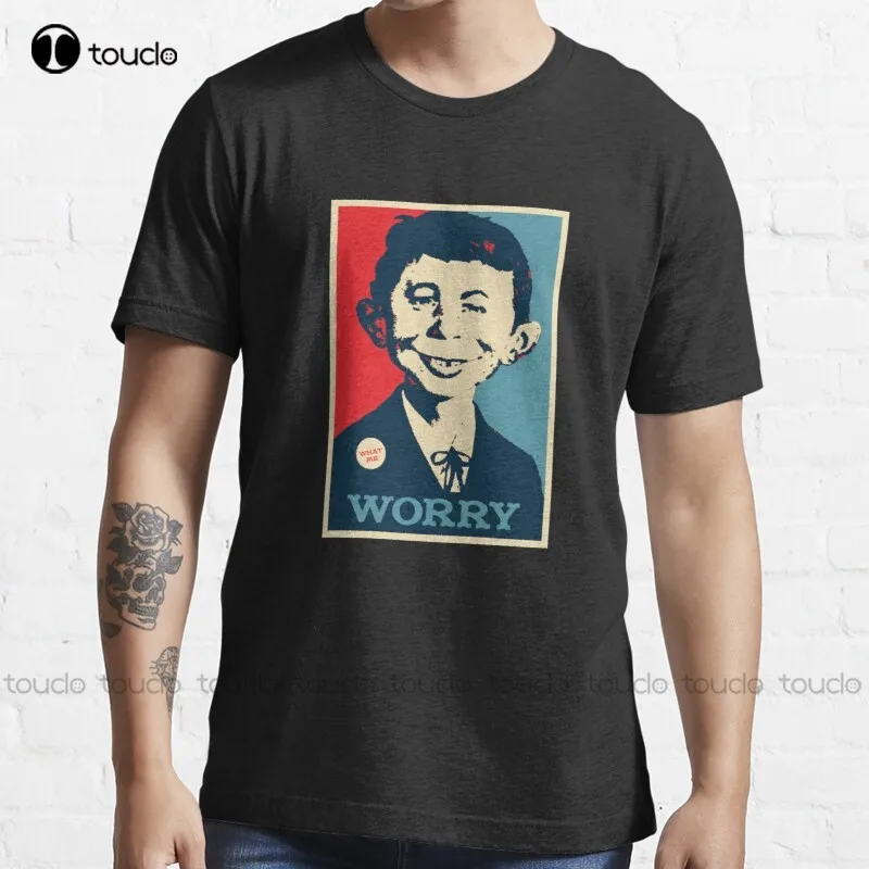 New What Me Worry Parody Obama Barack Alfred E Neuman Change T-Shirt Cotton Tee Shirt S-3Xl Cute Shirts Fashion Funny New