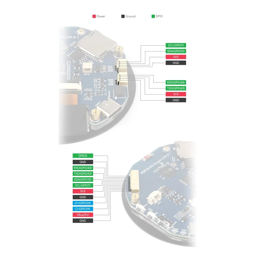 

Exquisite-2.1-Inch Round Touch Screen Development Board ESP32-S3 Chip Wifi/BLE5 On Board QMI8658 Six-Axis Sensor