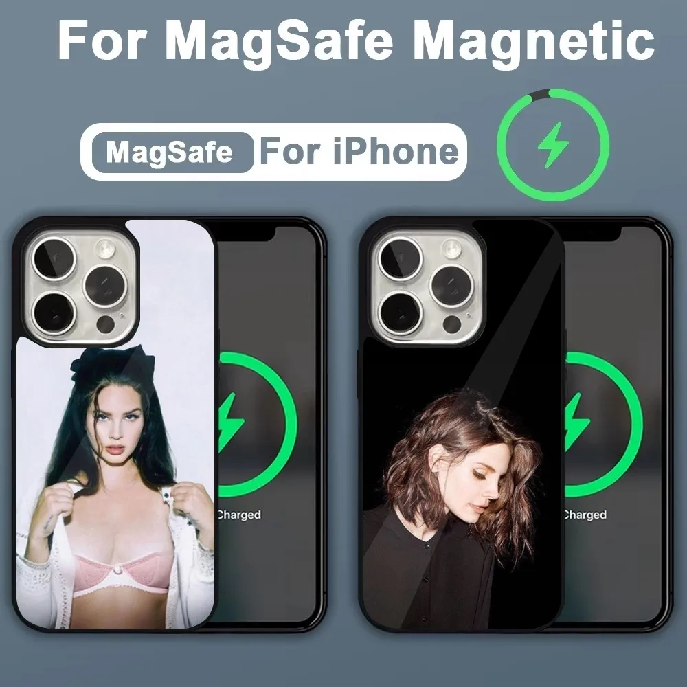 Singer Lana D-Del Rey Phone Case For iPhone 16,15,14,13,12,11,Plus,Pro,Max,Mini Magsafe Magnetic Wireless Charging