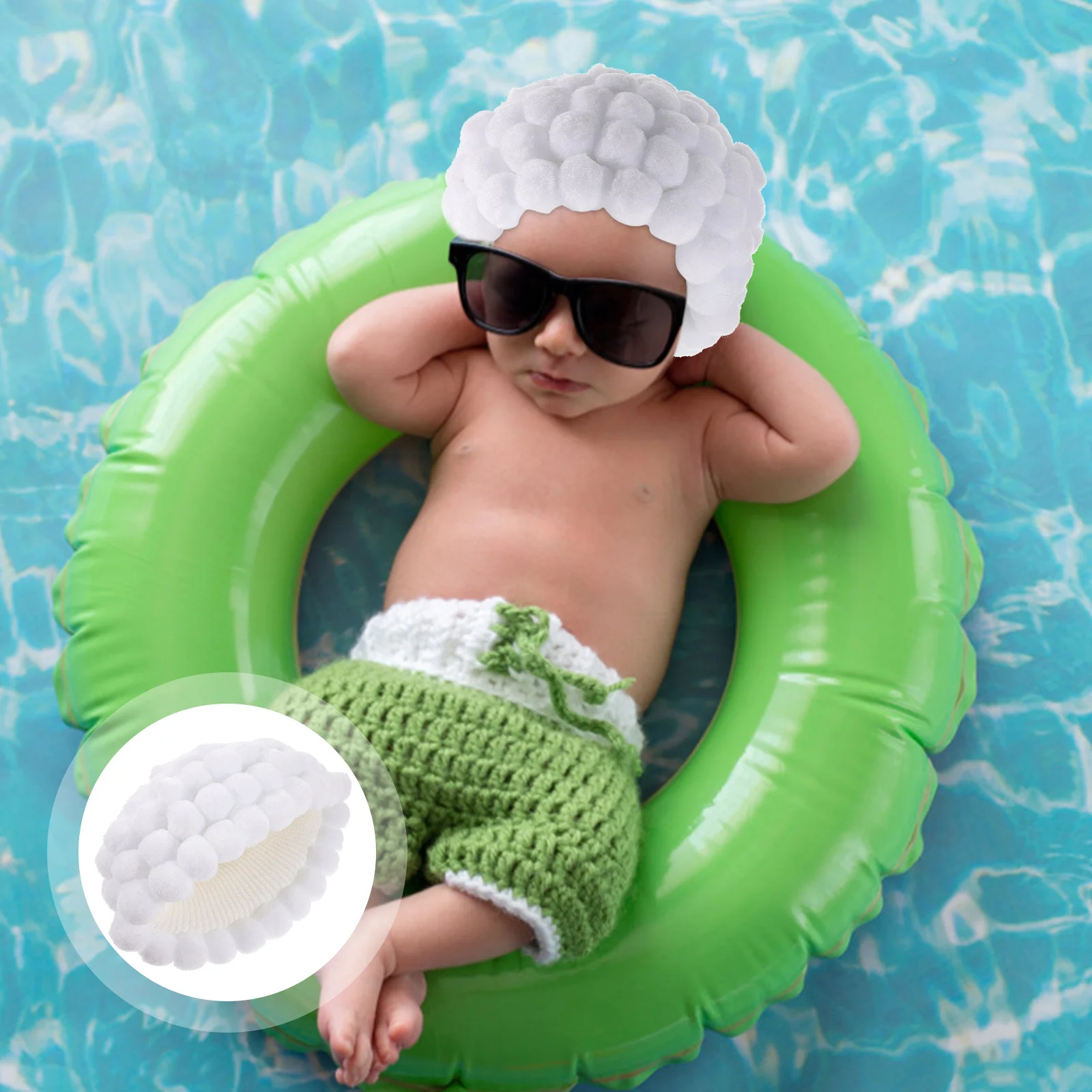 Gorro de bebé Unisex, gorro de lana suave para recién nacido, accesorios de fotografía, sombrero de sol de algodón, gorro infantil creativo, gorro cálido para bebé, 1 ud.