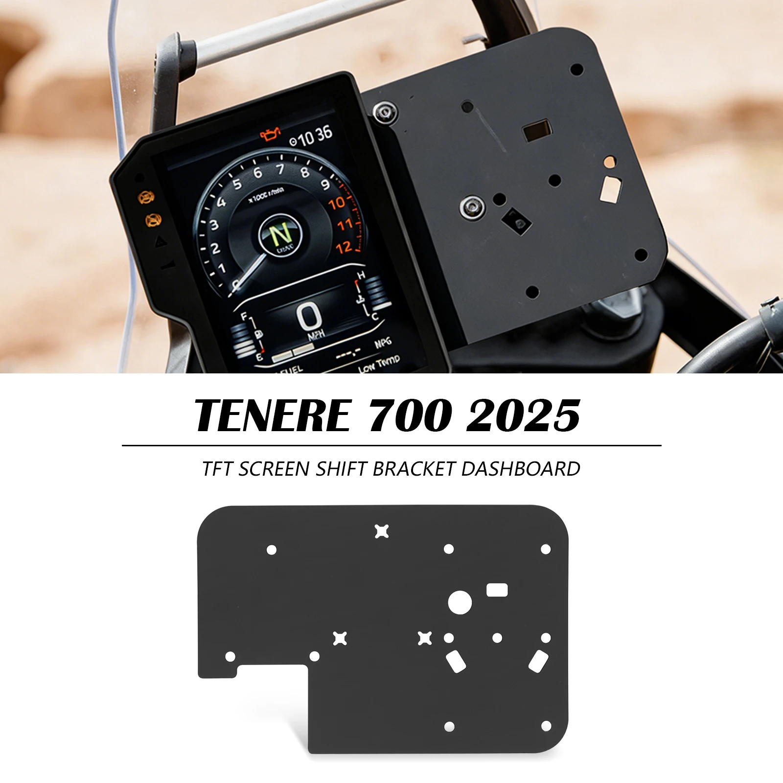 

For Yamaha Tenere 700 2025 2026 Dashboard Relocation Bracket TFT Display Shift Mount Motorcycles Modification Accessories