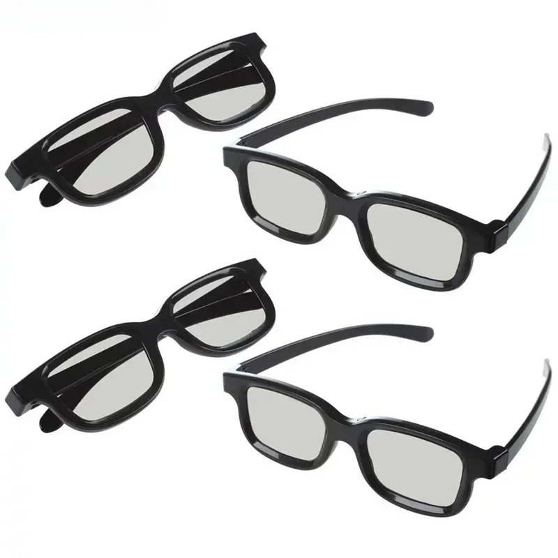 1Pc 4X 3D Glasses Circular Polarized Passive 3D Stereo Glasses Black for LG Cinema 3D TV's