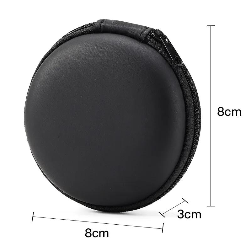 Earphone Storage Case PU Mini Carrying Hard Bag Box Case For Earphone Headphone Accessories Earbuds Memory Card USB Cable