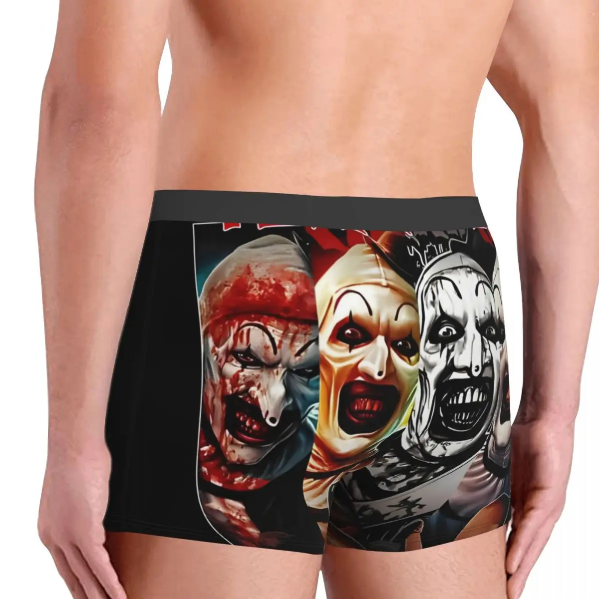 Terrifier Clown Faces Men\'s Underwear Boxer Shorts Panties Funny Soft Underpants for Homme Plus Size