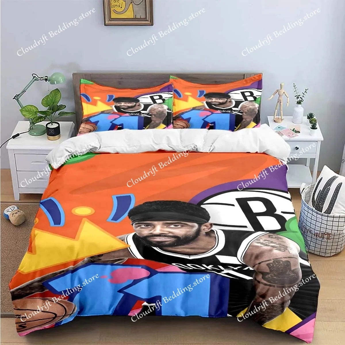 

Fashion Basketball Star K-Kyrie Irving Print Bedding Sets Bed Supplies Set Duvet Cover Bed Comforter Set Bedding Set Luxury Gift