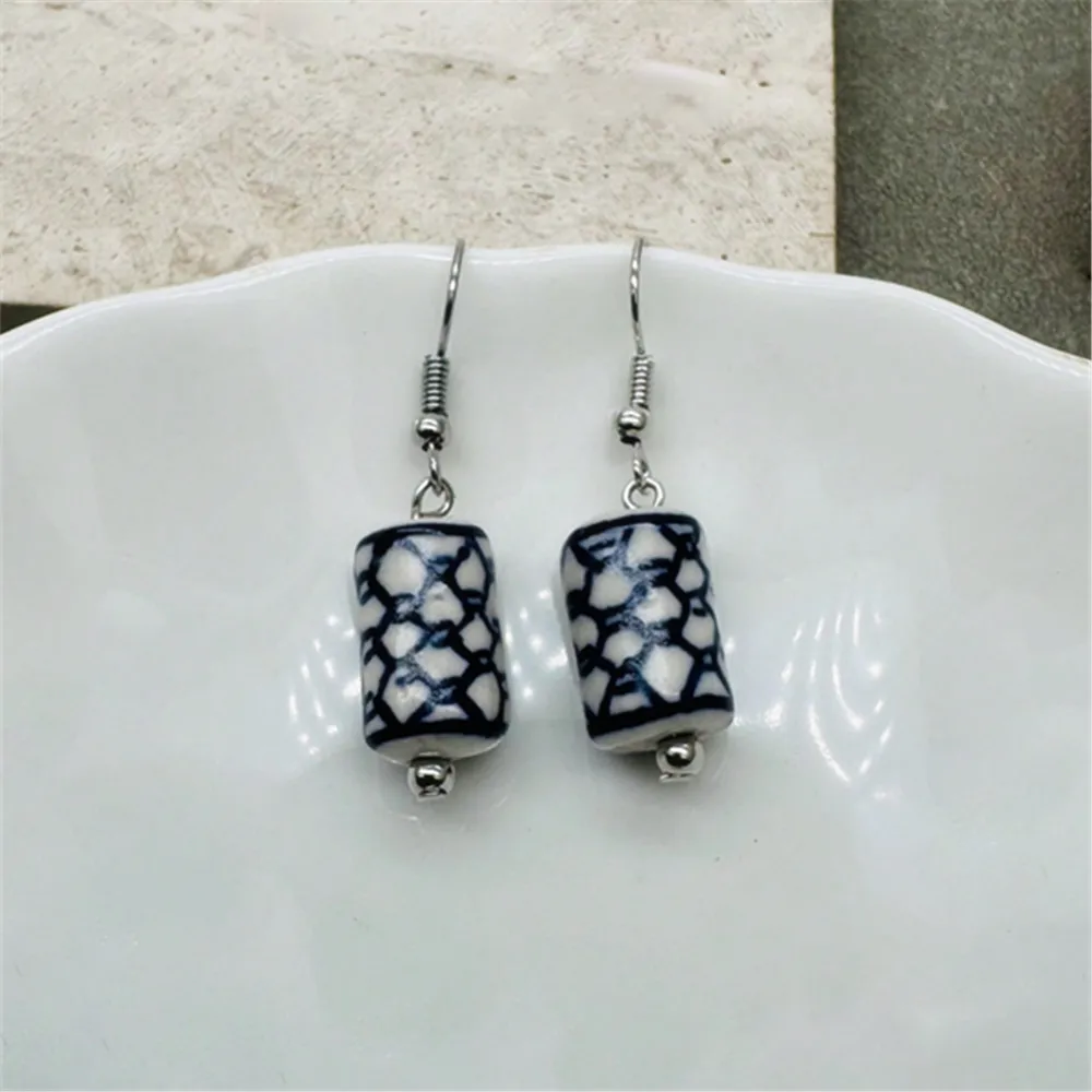 

Retro Ceramic Earrings Fashionable Unique Design Women's Jewelry Accessory Stylish Personality Adornments