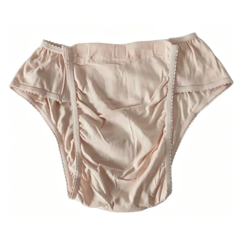 Adult Pure Cotton Panties Underwear Washable Soft Elasticity Comfortable Breathable ABDL Diapers Briefs 45-85kg Wearable