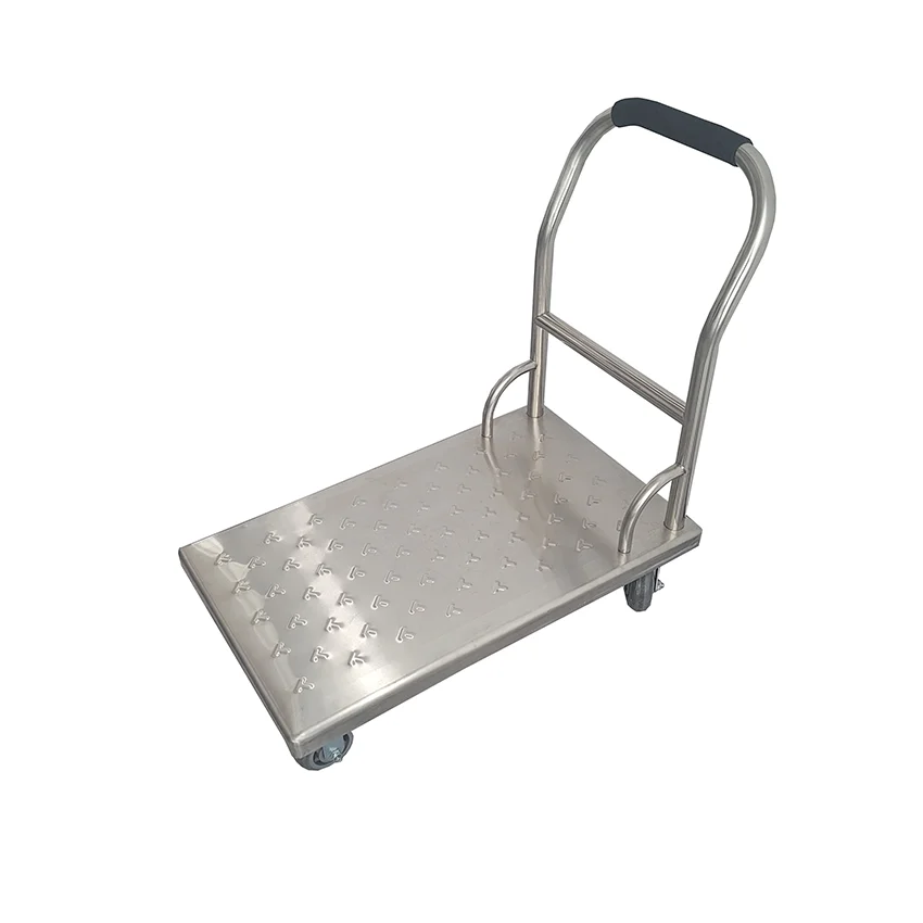 Mobile heavy Dury Stainless Steel bakery kitchen tool service cart trolly with casters