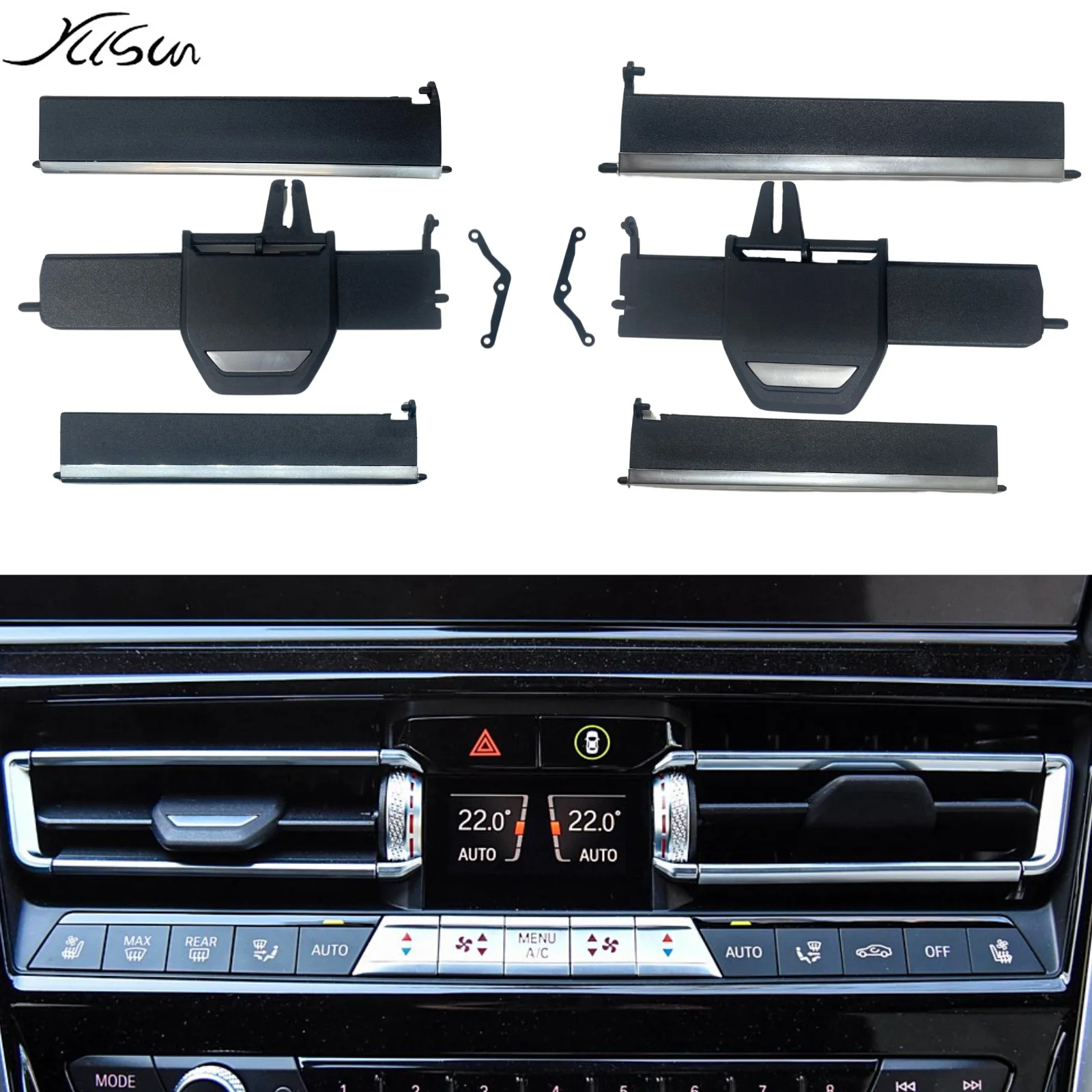 For BMW 8 Series G14 G15 G16 F91 F92  Front Middle Air Conditioner Outlet Vent Control Pick Clip Intermediate Blade Repair Kit